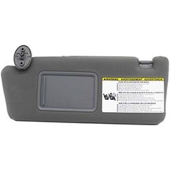 Gray Left Driver Side Car Sun Visor for Toyota Tacoma 2005-2012 fit 74320-04181-B1 Without Light