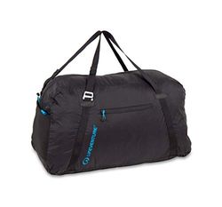 Lifeventure Ultralätt 70 liter hopfällbar duffel tillverkad av återvunna tyger | Liten reseduffel, hållbar lätt för utomhus och sport, svart