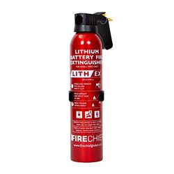 Lithium Ion Battery Fire Extinguisher 500ml - Firechief Aerosol Lith-Ex Extinguisher for Phones, Chargers, Laptops & Tablets