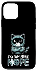 Divertente ingegnere robotico design con robot scontroso Cat Nope Custodia per iPhone 12 mini