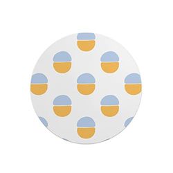 Questo Casa, Ronde digitaal bedrukte muismat, antislip onderkant, voor kantoor en thuis, diameter: 22 cm