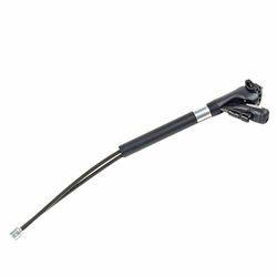 INTERLOCK Espigão de selim de bicicleta com cabo de segurança antirroubo incorporado 300 mm de comprimento disponível em prata (preto, 27,2 mm), unissexo, Schwarz-Schwarz, 27,2 mm