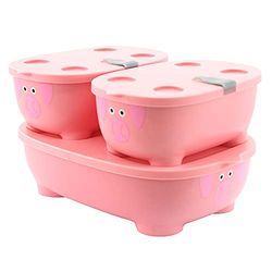 Prince Lionheart 9896 - Bentomal boxes pig - set de 3 cajas de microondas, unisex