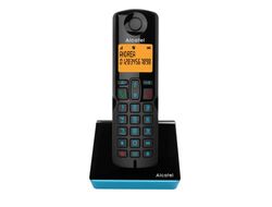 Alcatel S280 noir et bleu, mains libres, fonction blocage des appels indesirables, Repertoire 50 noms et numéros