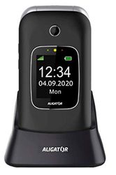 Aligator V650 senioren mobiele telefoon met SOS-knop en locator zwart