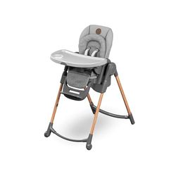 Maxi-Cosi Minla-matstol, justerbar matstol med olika användningslägen (stol för nyfödda, matstol, hög stol), lämplig från födseln, 0 månader–6 år, Essential Grey (grå)