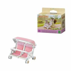 Sylvanian Families 4533 Tweelingskinderwagen, Poppenaccessoires, Vanaf 3 Jaar, Meerkleurig