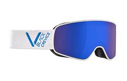 Black Crevice Occhiali da Sci – Schladming – Doppio Parabrezza, Rivestimento Anti-Appannamento, Protezione UV400 (Bianco/Blu, L (Circonferenza Testa 58-61 cm))..