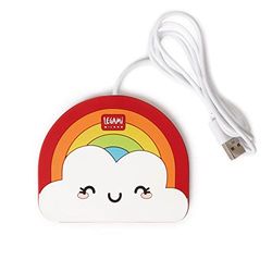 Legami - Warm It Up, H 8,5 cm, Vinilo, Tema Arco Iris, Ideal para Tazas o Tazas de Fondo Plano, Compatible con Todos los Puertos USB, Mantiene Las Bebidas Calientes