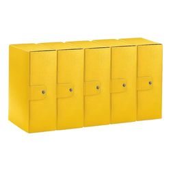 Esselte C32 EUROBOX 390332090 Project Folder for Filing, Button Closure, 25 x 35 cm, Spine 12 cm, Yellow, Pack of 5