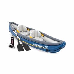 Intex 68389NP Wyoming C2 Kano Met Peddel En Pomp 2-Persoons, 307cm x 89cm x 53cm