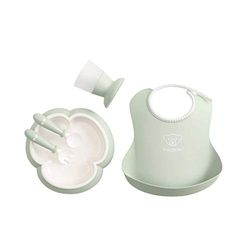 BabyBjörn Coffret Repas Bébé lot de 5, Vert pastel