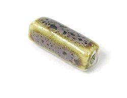 Cuenta cerámica rectángulo púrpura 6x16mm. 100u.