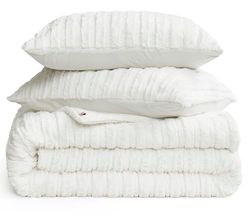 UGG 13079 Kenzie Full-Queen Comforter Set Soft Luxurious Hotel Style Comfortable Bedroom Blanket Comforter Set and Two Pillow Shams, Full/Queen, Snow