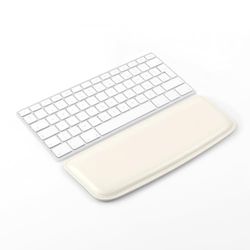 Londo PU lederen toetsenbordpad - premium ergonomische ondersteuning voor comfortabel typen op het werk en thuis (wit, medium)