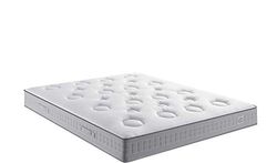 Simmons Flexion Matelas Ressorts ensachés, Autres, Blanc et Gris, 140x200