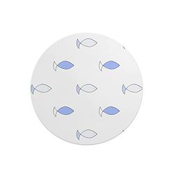Questo Casa, Tapis de Souris Rond imprimé numérique avec Fond antidérapant pour Bureau et Maison Diamètre 22 cm