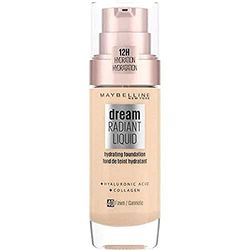 Maybelline New York Base líquida Dream Satin Liquid, efeito natural acetinado, SPF 18