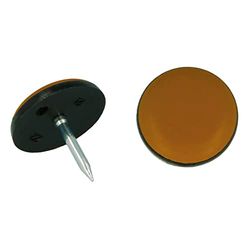 Amig - Pattino scorrevole adesivo con chiodo | Mod. 78 | Ø22 mm | Protezione per gambe di mobili | Adatto per proteggere il pavimento dai graffi | Teflon marrone