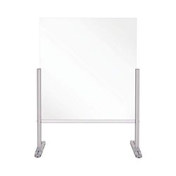 Bi-Office Pannello in Vetro Trasparente da Banco e da Scrivania, 85 x 85 x 42,5 cm