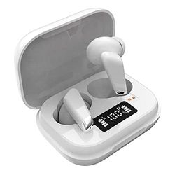 Auriculares Stereo Bluetooth Dual Pod Earbuds Cool Urban LCD Blanco