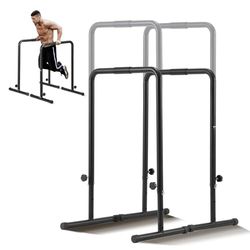 VEVOR Barra de Inmersión Carga de 200kg Barras Paralelas de Alta Resistencia Altura Ajustable 1022mm Estación de Inmersión con Tubo de Acero para Entrenamiento de Fuerza, Fitness, Culturismo, Gimnasio