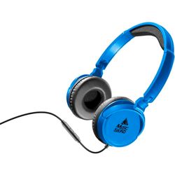 Music Sound Over Ear Basic Wired Headphones | On-Ear Headphones Foldable Headband with 1.2 m Anti-Tangle Cable and Built-in Microphone - 3.5 mm Jack Connection - Blue