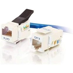 C2G Cat6 RJ45 UTP Tool-less Keystone Jack wit