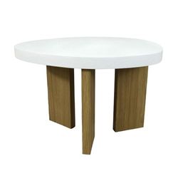 Romimex Sidobord i naturvitt MDF-trä 60 x 40 x 60 cm