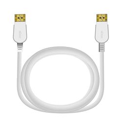 Ekon HDMI-kabel, stekker, 3 meter, 4K Ultra HD en 3D-resoluties, vergulde stekkers, opvouwbaar, voor tv, projectoren, laptop, pc, MacBook, PlayStation, Nintendo Switch, wit