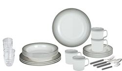 BRUNNER 0830154N.C5S Set Piatti, Bicchieri, Posate e Tazze Infrangibili in Melamina 36 Pz, all Inclusive Astralys