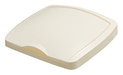 Addis Poubelle (Couvercle de bac) gris métallisé, 50 litre, Linen-Cream, Lift Top