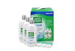 Opti-Free PureMoist - Solución de descontaminación multipropósito (3 botes)
