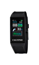 CALYPSO Reloj Modelo K8501/4 de la colección SMARTWATCH, Caja de 23,80/41,30 mm con Correa de Caucho Negro para Caballero