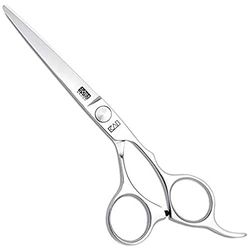 Kasho Chrome Series Offset Hair Cutting Scissor, 6-Inch Length