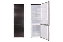 Respekta Kühlschrank Kühl Gefrierkombination Standgerät freistehend Black Steel