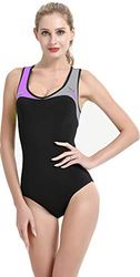 Cressi Dea Swimming Neoprene Wetsuit 1mm Premium Maillot de Bain Femme, Noir/Gris/Lilas, XL/5
