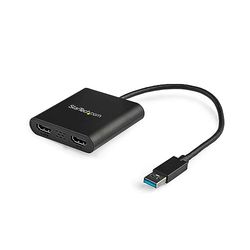 StarTech.com Adaptador de Vídeo Externo USB 3.0 a HDMI Doble - Conversor Windows - (no compatible con Mac/ChromeOS/Linux)