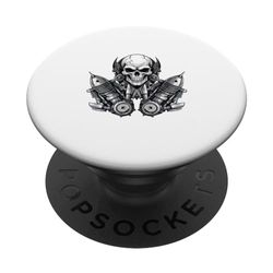 Motot de alta potencia con calavera PopSockets PopGrip Intercambiable