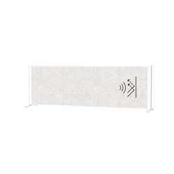 MAUL MAULconnecto - Separador acústico de Mesa (160 x 50 cm, para Escritorio, aparador, Separador de Habitaciones con pies, Fieltro acústico (4000 g/m²) como protección Visual y Aislamiento acústico