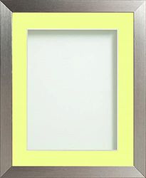 Frame Company Simpson Range Silver 10x8 inch Frame With Lemon Bon Bon Mount for 6x4 inch *Choice of Sizes*