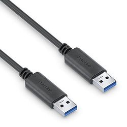 PureLink USB-A naar USB-A kabel, USB 3.1 Gen 1 met 5 GB/s gegevensoverdracht, zwart, 1,50 m