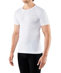 FALKE Men's Warm Round Neck M S/S TS Thermal Breathable Quick Dry 1 Piece Base Layer Top, White (White 2860), M