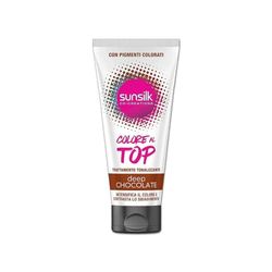 Sunsilk, 6 x Deep Chocolate Toning Treatment for Brown Hair with Argan Oil and Red and Blue Pigments - Prevents Fading for Visibly Shiny Hair - 6 x 180ml