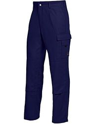 BP 1486-060-10-27 - Pantaloni da lavoro con retro elastico, 300,00 g/m², in puro cotone blu scuro, 27
