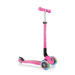 GLOBBER IDD434-110 – Primo Monopattino Fantasy Piegole Rosa Con 3 RUOTE LED