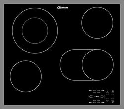 Bauknecht CTAR 9642 IN Integrado Ceramic hob preto hobs - placa (integrado, Ceramic hob, vidro e cerâmica, preto, 1200 W, ao redor)