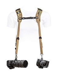 BLACKRAPID Double Breathe-Multi-Terrain Camo, Comfortable & Adjustable Camera Harness Strap Abdominal Support, One Size