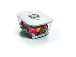 LAICA Smart Glass Vacuum Canisters, Vacuum Storage Container- for Food Storage, Food Freshness,Preserve & Marinate Vacuum Containers, 2.7L