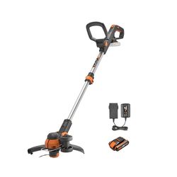 Worx WG163E.1 - Cortadora de césped inalámbrica de 20 V y 30 cm con una batería y Cargador, Recortadora de césped Ligera con conversión instantánea a bordeadora con Ruedas, tecnología CommandFeed y